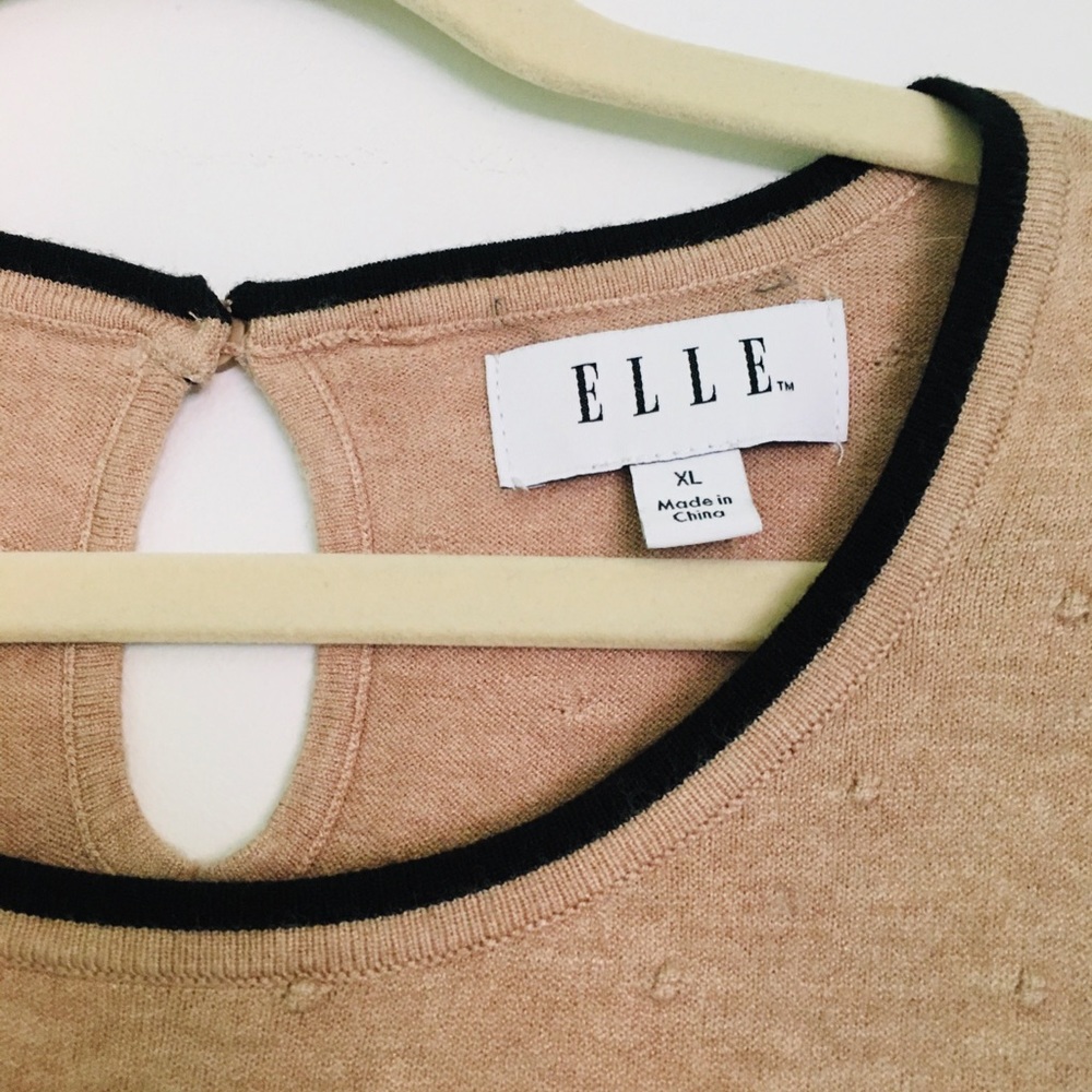 Elle Sweater with raised polka-dot detail.
